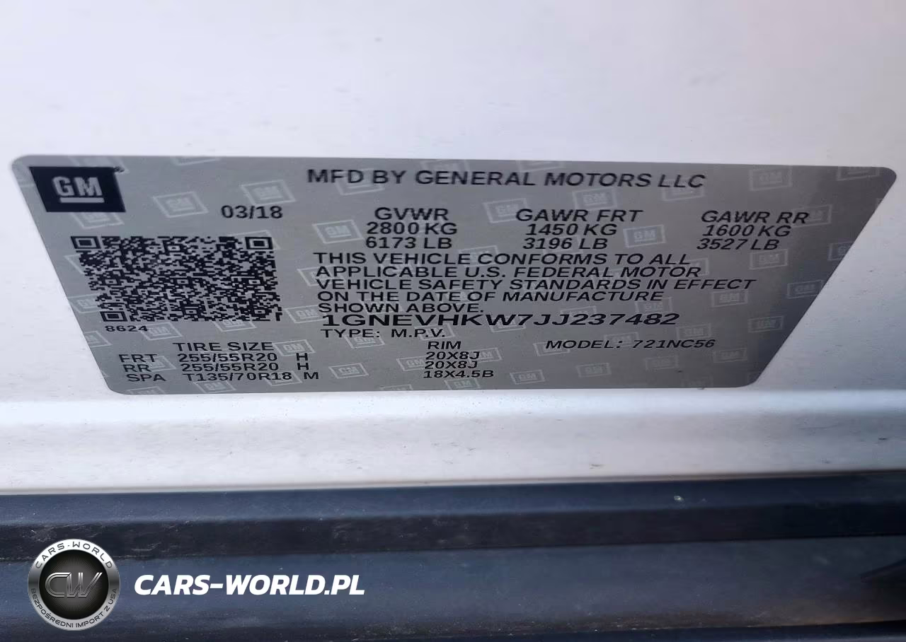 2018 Chevrolet Traverse Lt VIN:1GNEVHKW7JJ237482 - 13