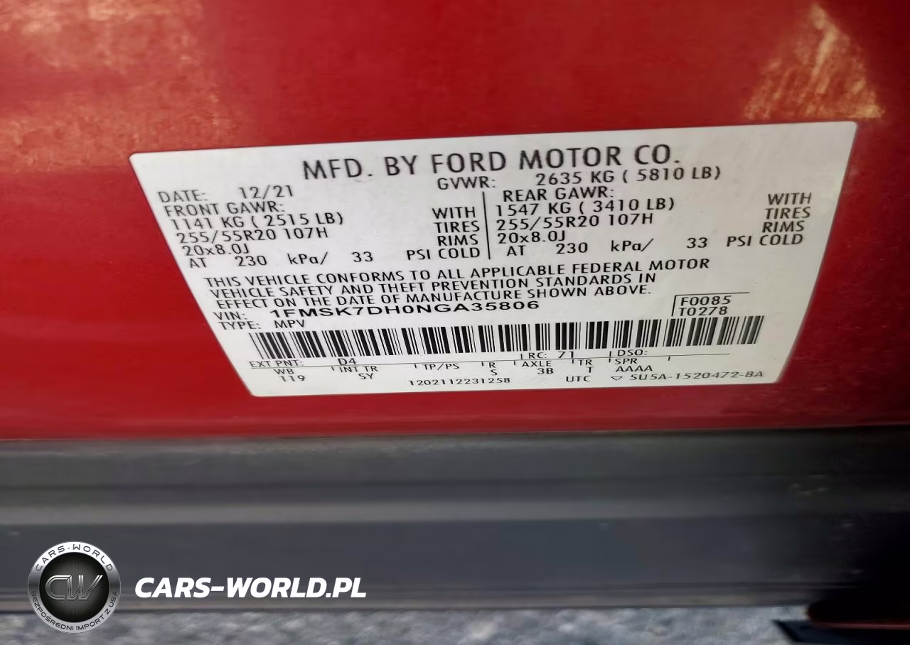 2022 Ford Explorer Xlt VIN:1FMSK7DH0NGA35806 - 13