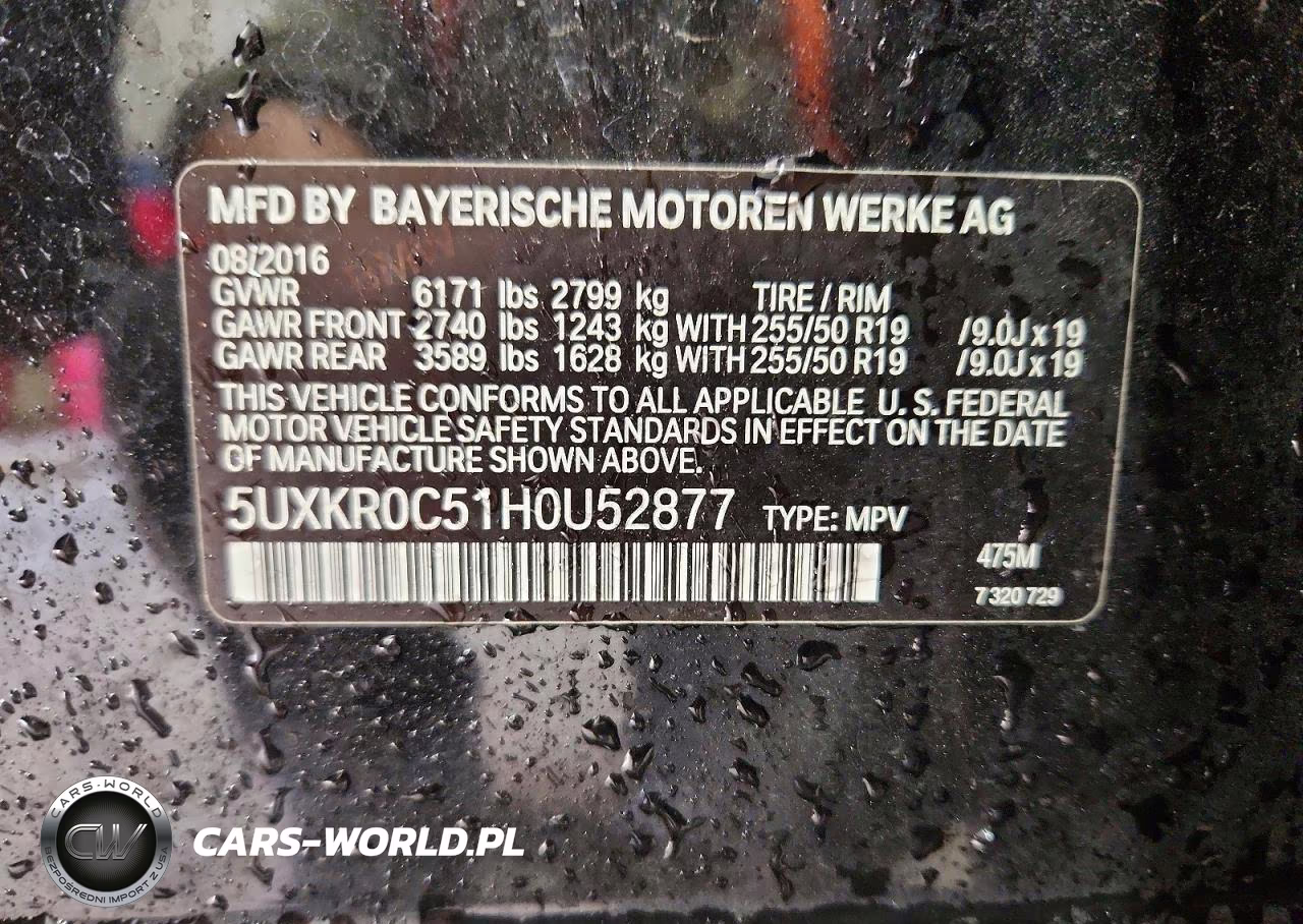 2017 BMW X5 xDrive35I VIN:5UXKR0C51H0U52877 - 14