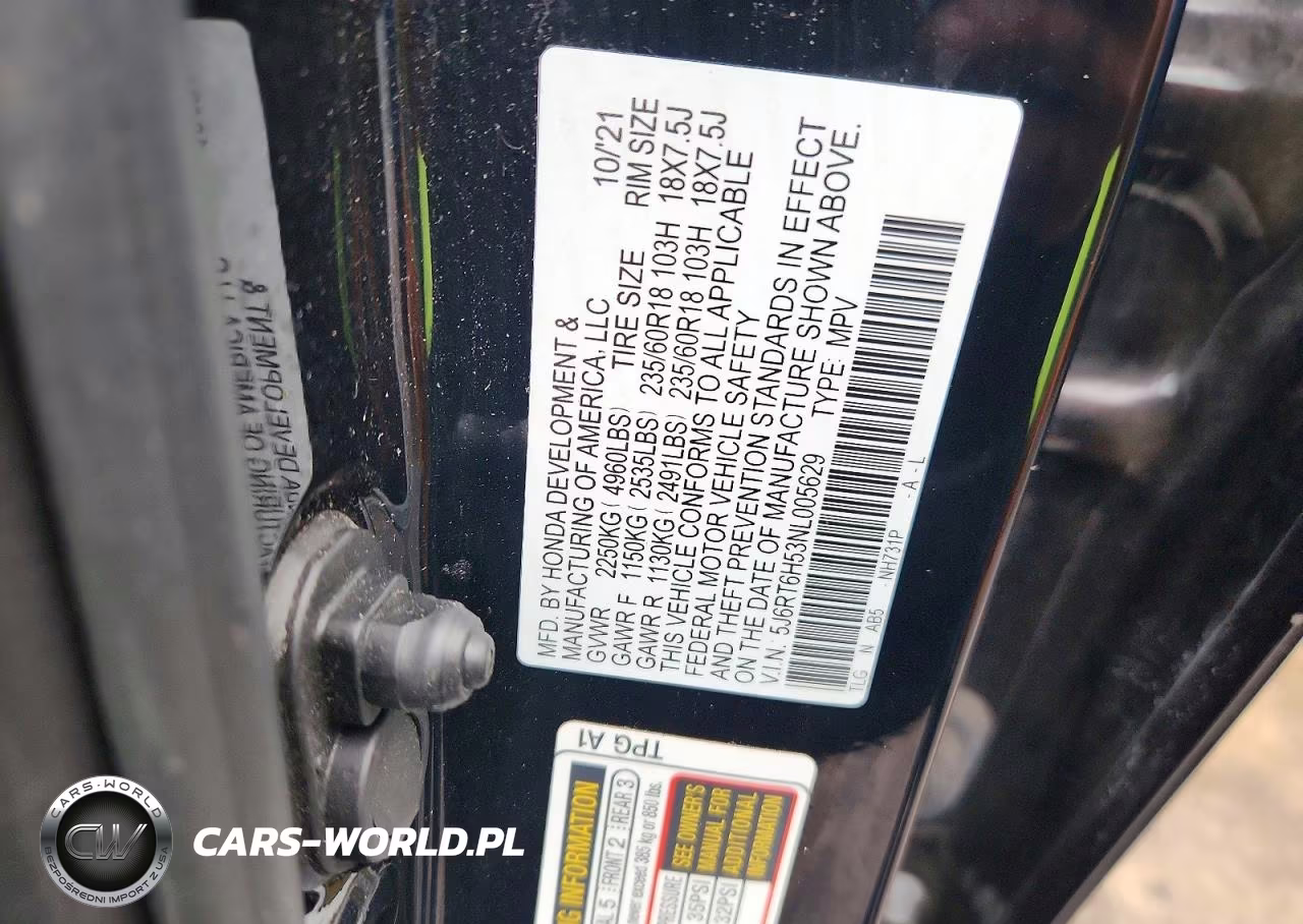 2022 Honda Cr-V Ex VIN:5J6RT6H53NL005629 - 14