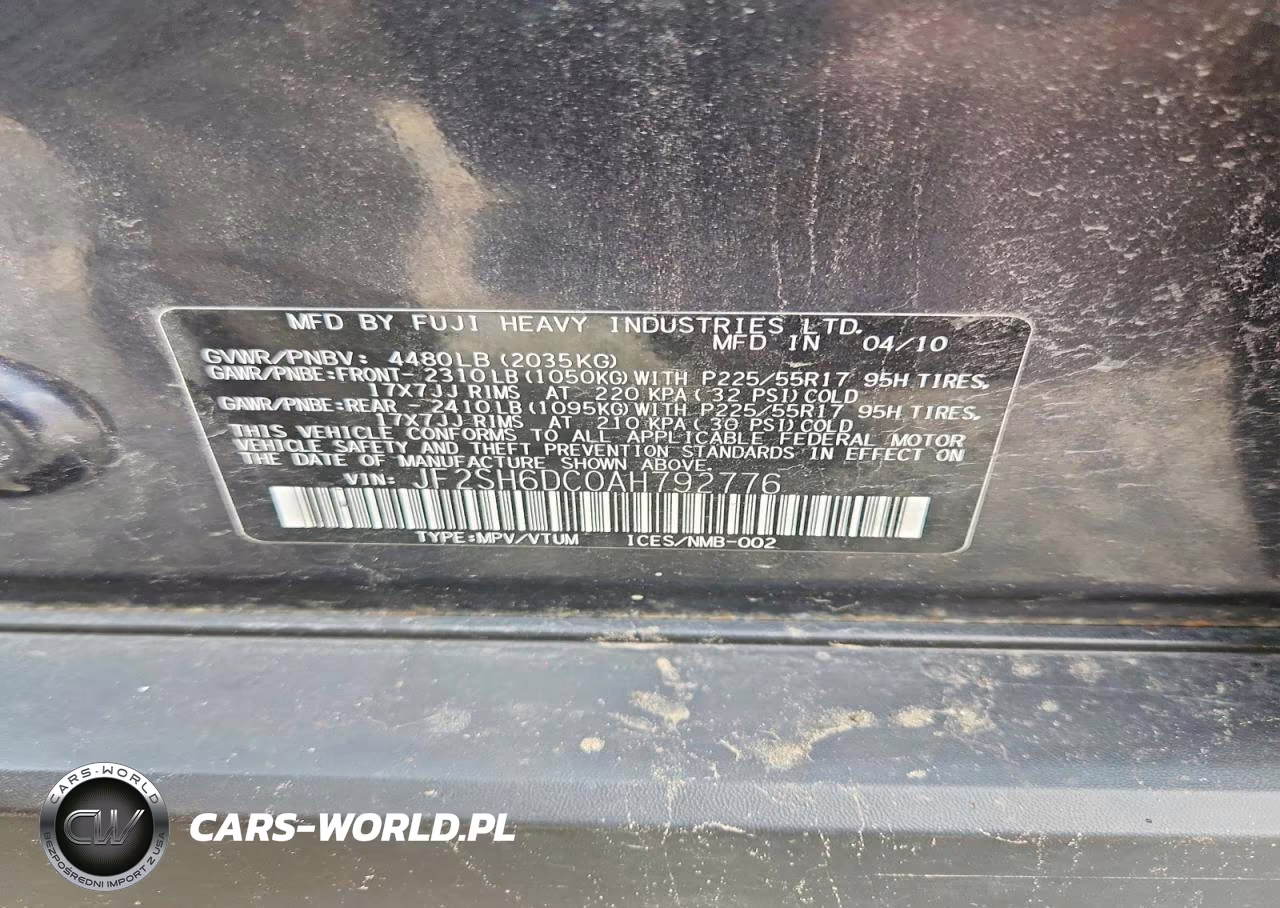 2010 Subaru Forester 2.5X Limited VIN:JF2SH6DC0AH792776 - 12