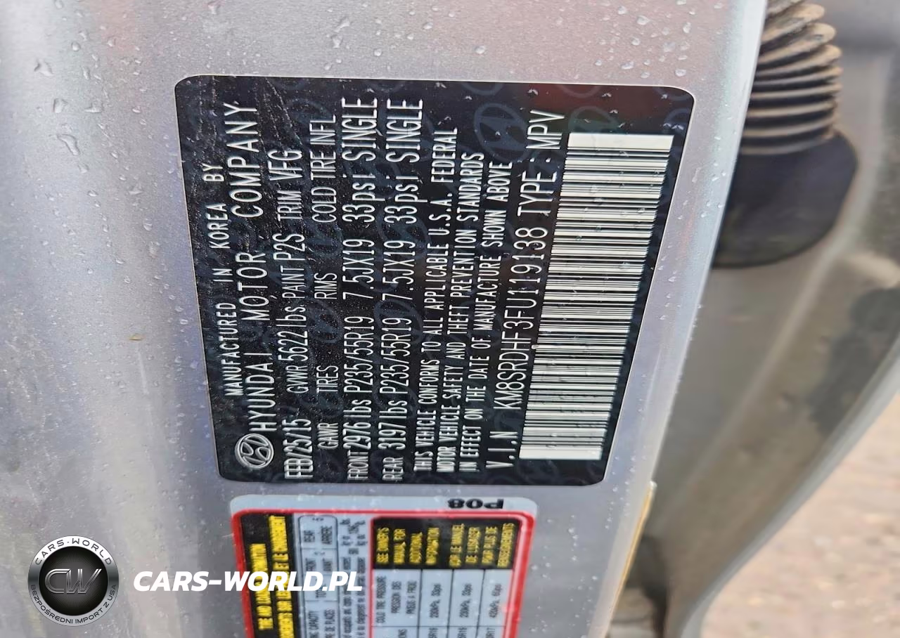 2015 Hyundai Santa Fe Gls VIN:KM8SRDHF3FU119138 - 12