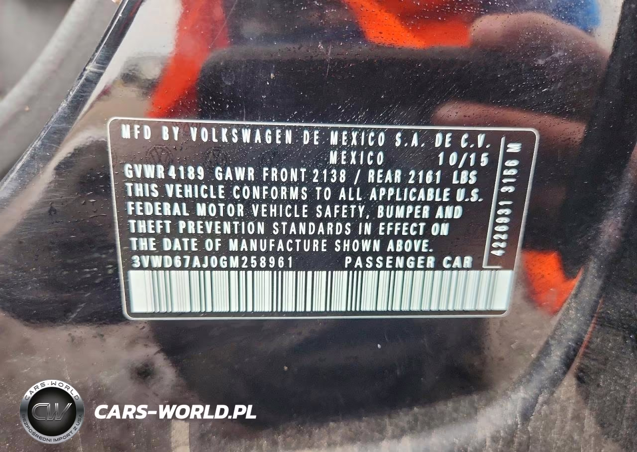2016 Volkswagen Jetta Se VIN:3VWD67AJ0GM258961 - 13