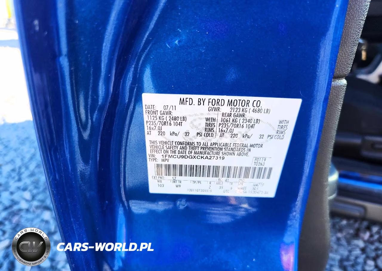 2012 Ford Escape Xlt VIN:1FMCU9DGXCKA27319 - 12