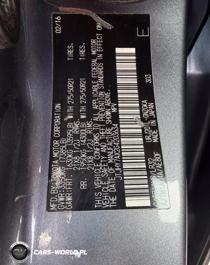 2016 Lexus Lx 570 VIN:JTJHY7AX2G4203634 - 12