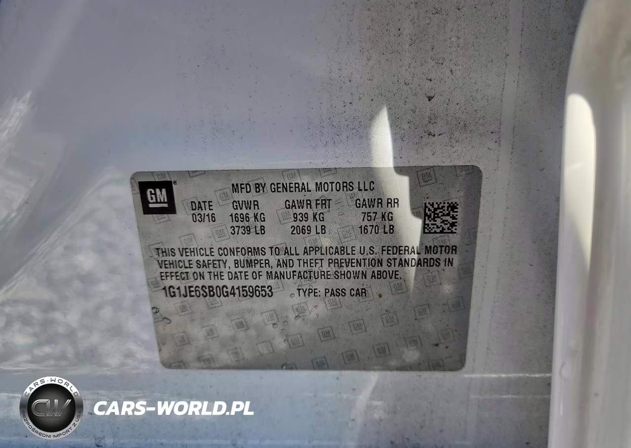 2016 Chevrolet Sonic Ltz VIN:1G1JE6SB0G4159653 - 12