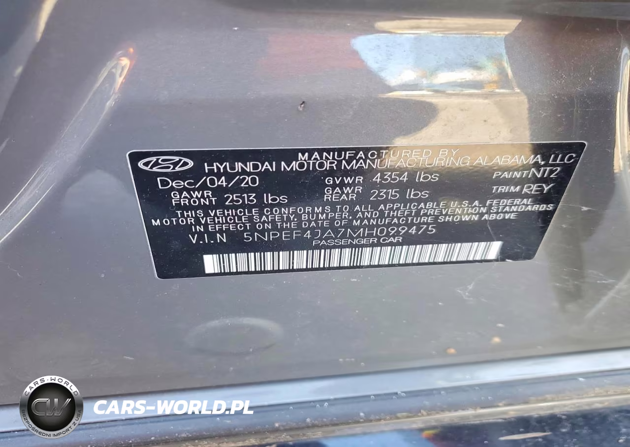 2021 Hyundai Sonata Sel VIN:5NPEF4JA7MH099475 - 12