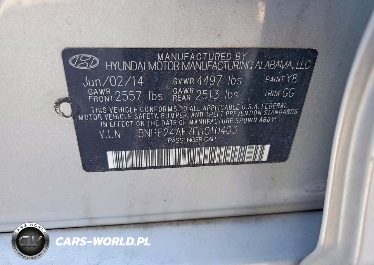2015 Hyundai Sonata Se VIN:5NPE24AF7FH010403 - 12