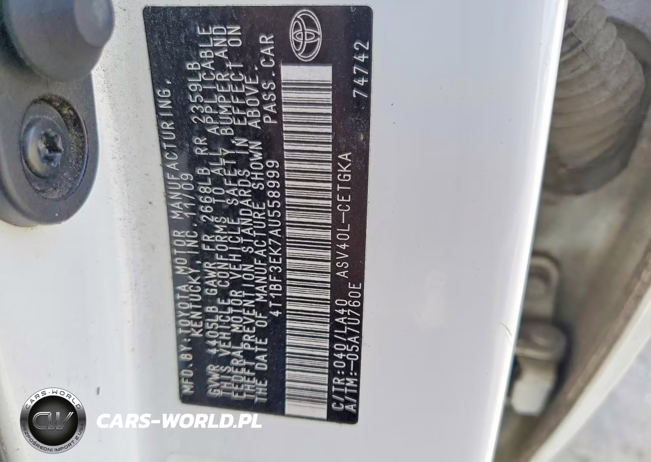 2010 Toyota Camry Xle VIN:4T1BF3EK7AU558999 - 12