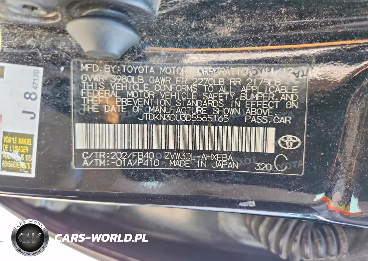 2013 Toyota Prius Three VIN:JTDKN3DU3D5565165 - 12