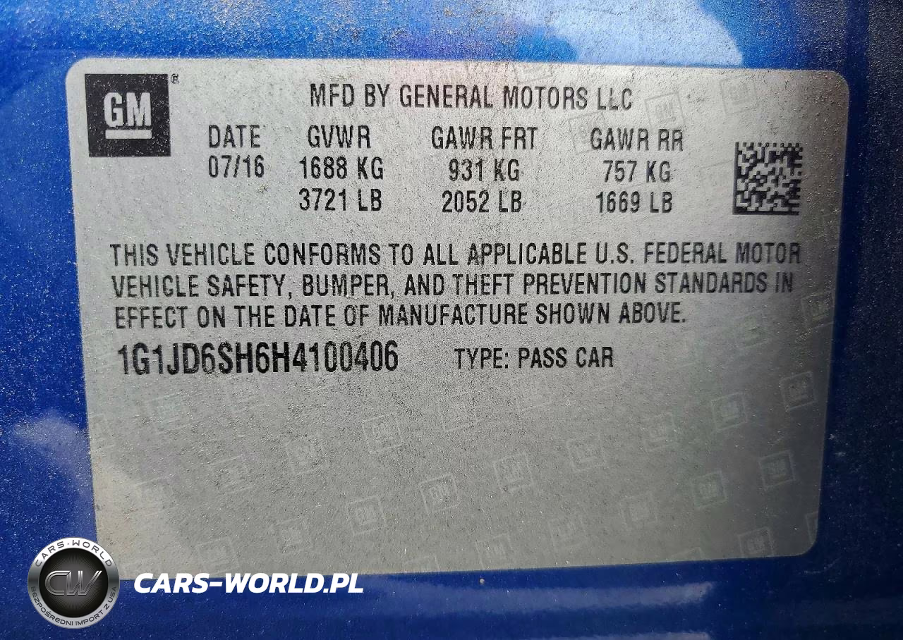 2017 Chevrolet Sonic Lt VIN:1G1JD6SH6H4100406 - 12