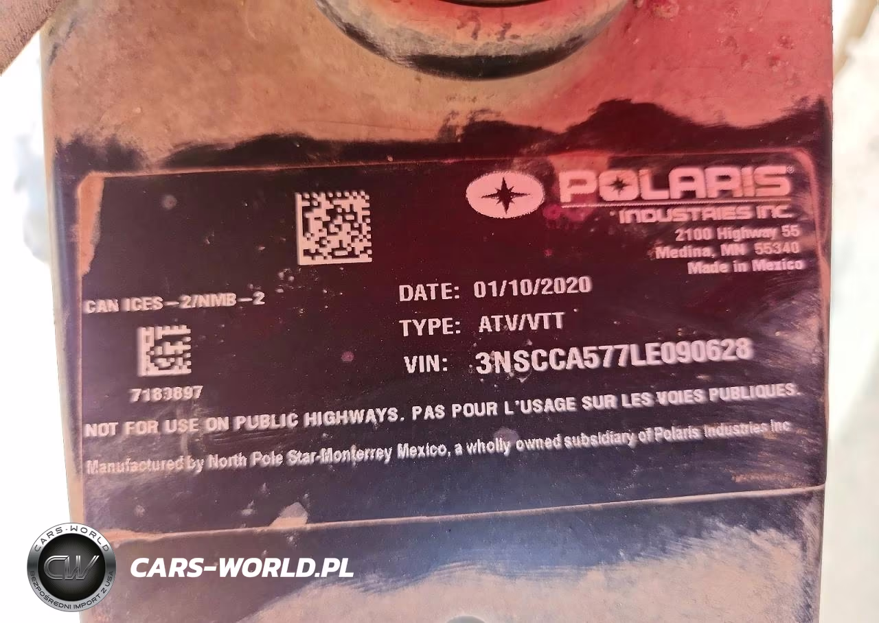 2020 Polaris Ranger VIN:3NSCCA577LE090628 - 10