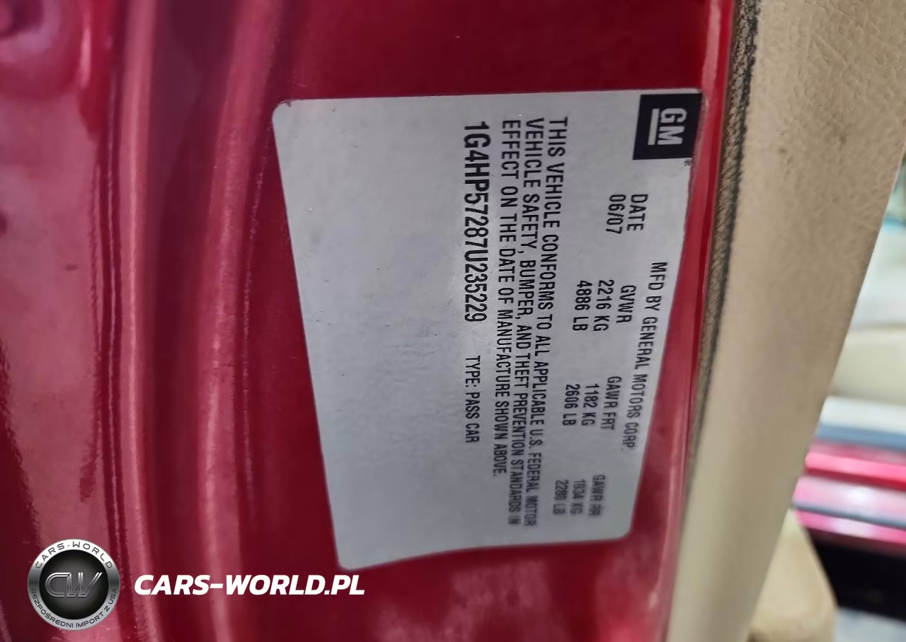2007 Buick Lucerne Cx VIN:1G4HP57287U235229 - 12