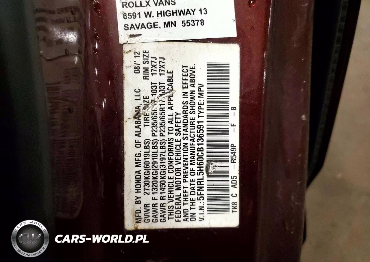 2012 Honda Odyssey Exl VIN:5FNRL5H60CB136591 - 14