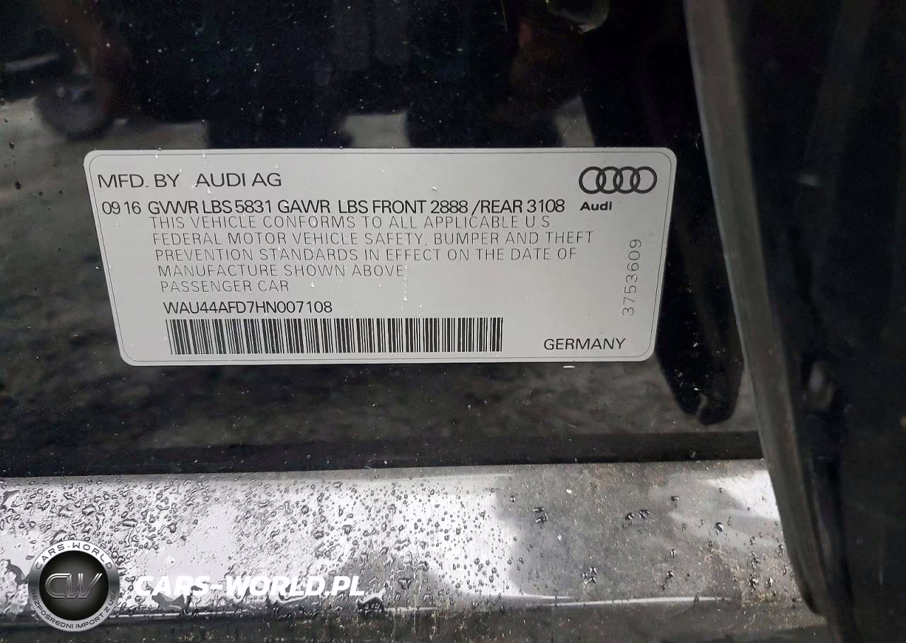 2017 Audi A8 L Quattro VIN:WAU44AFD7HN007108 - 12