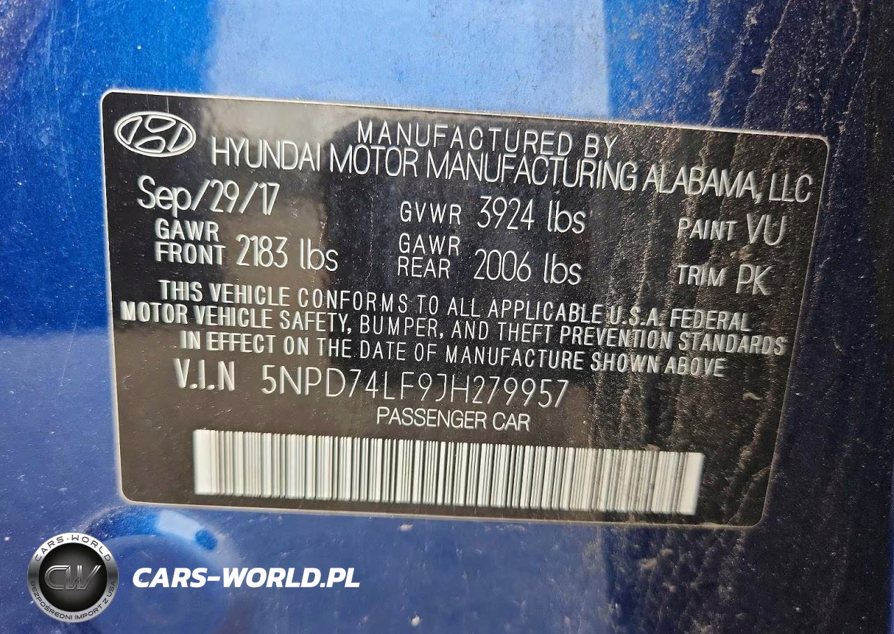 2018 Hyundai Elantra Se VIN:5NPD74LF9JH279957 - 12