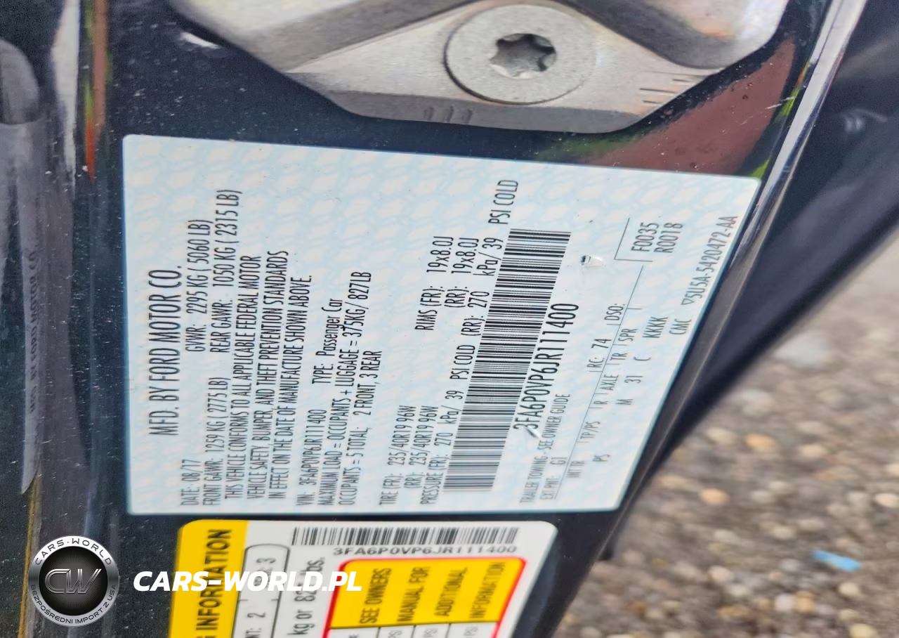 2018 Ford Fusion Sport VIN:3FA6P0VP6JR111400 - 13