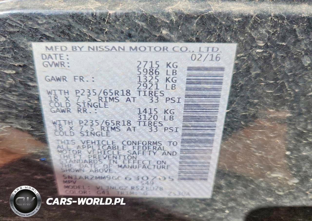 2016 Nissan Pathfinder Sl VIN:5N1AR2MM9GC630705 - 13