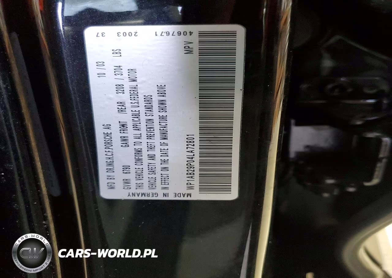 2004 Porsche Cayenne VIN:WP1AB29P04LA72801 - 13