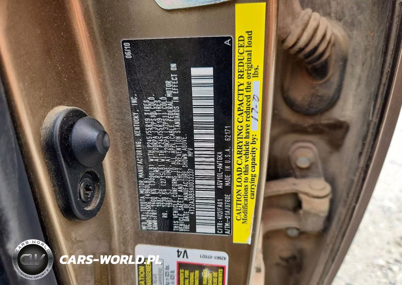 2010 Toyota Venza Fwd 4Cyl VIN:4T3ZA3BB9AU033337 - 13