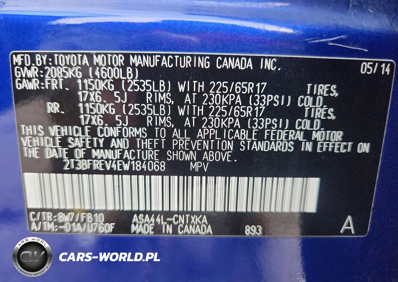 2014 Toyota Rav4 Le VIN:2T3BFREV4EW184068 - 13