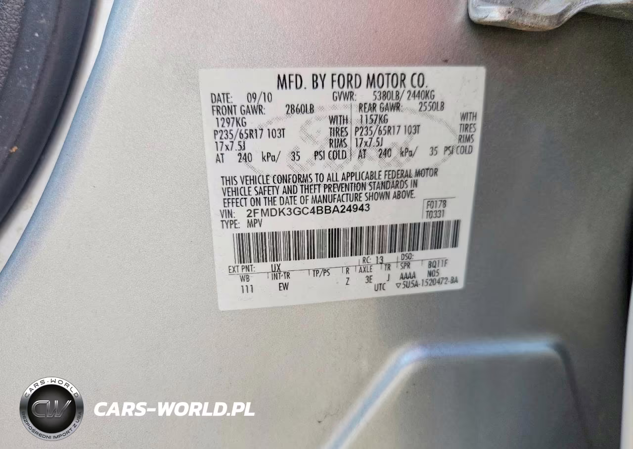 2011 Ford Edge Se VIN:2FMDK3GC4BBA24943 - 13
