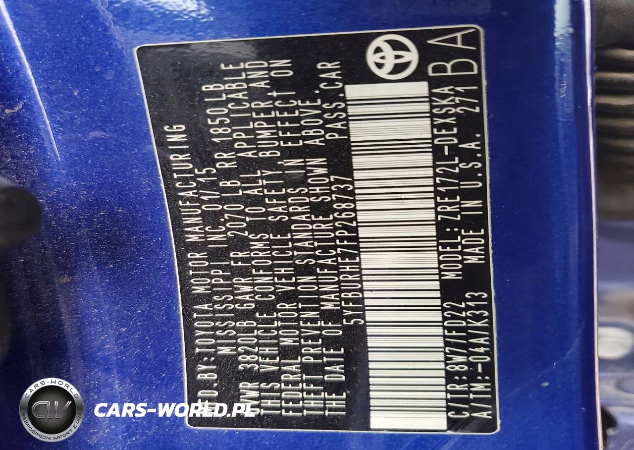 2015 Toyota Corolla S Plus VIN:5YFBURHE7FP268737 - 12