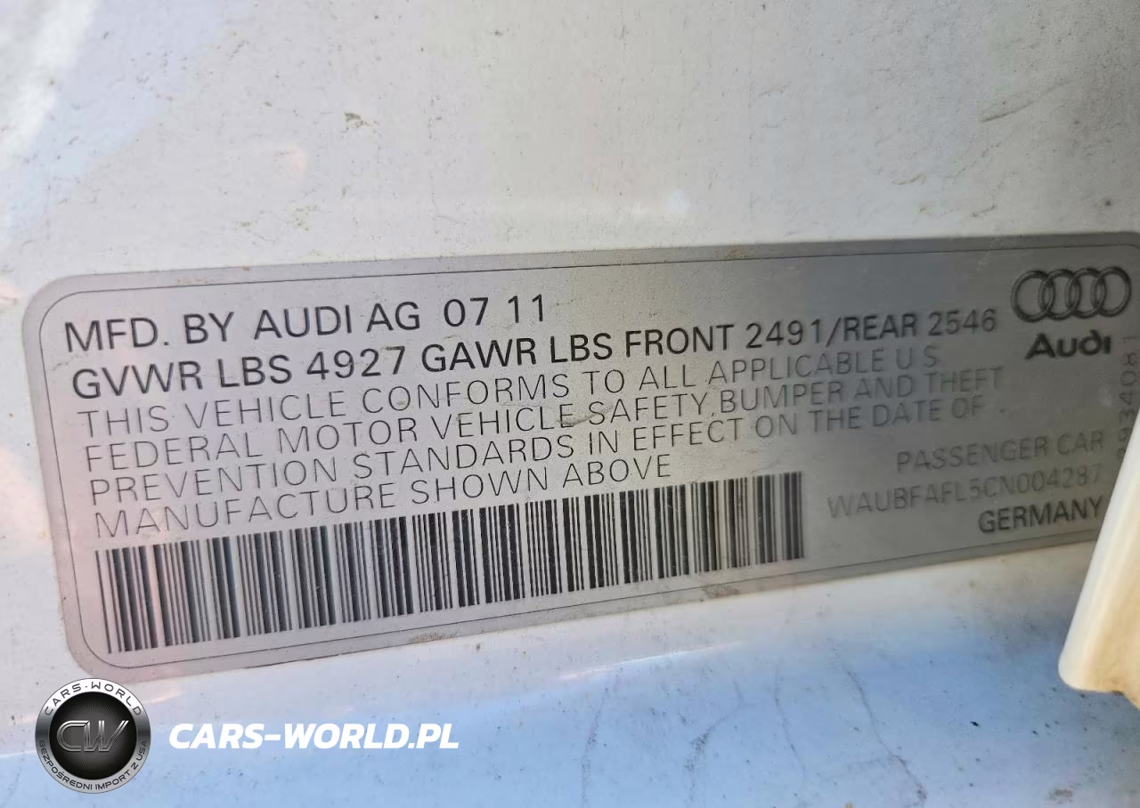 2012 Audi A4 Premium VIN:WAUBFAFL5CN004287 - 13