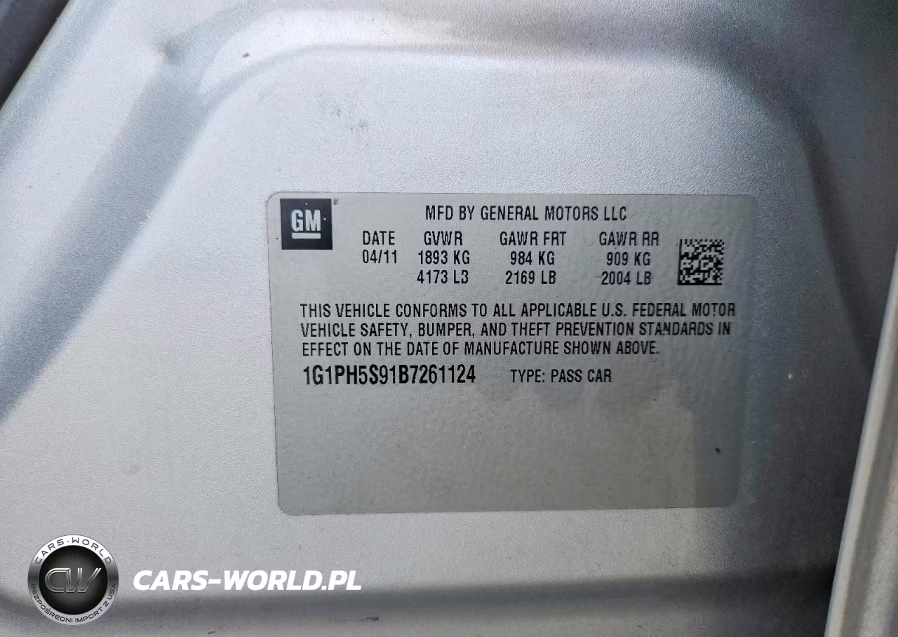 2011 Chevrolet Cruze Ltz VIN:1G1PH5S91B7261124 - 12