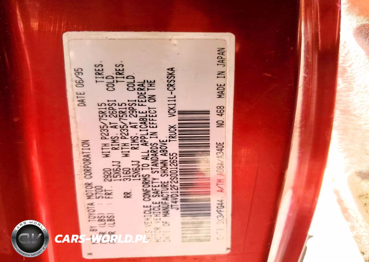 1995 Toyota T100 Sr5 VIN:JT4VD12F2S0012655 - 13