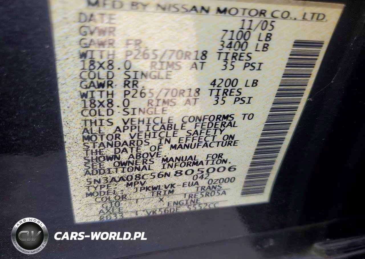 2006 Infiniti Qx56 Base VIN:5N3AA08C56N805006 - 13