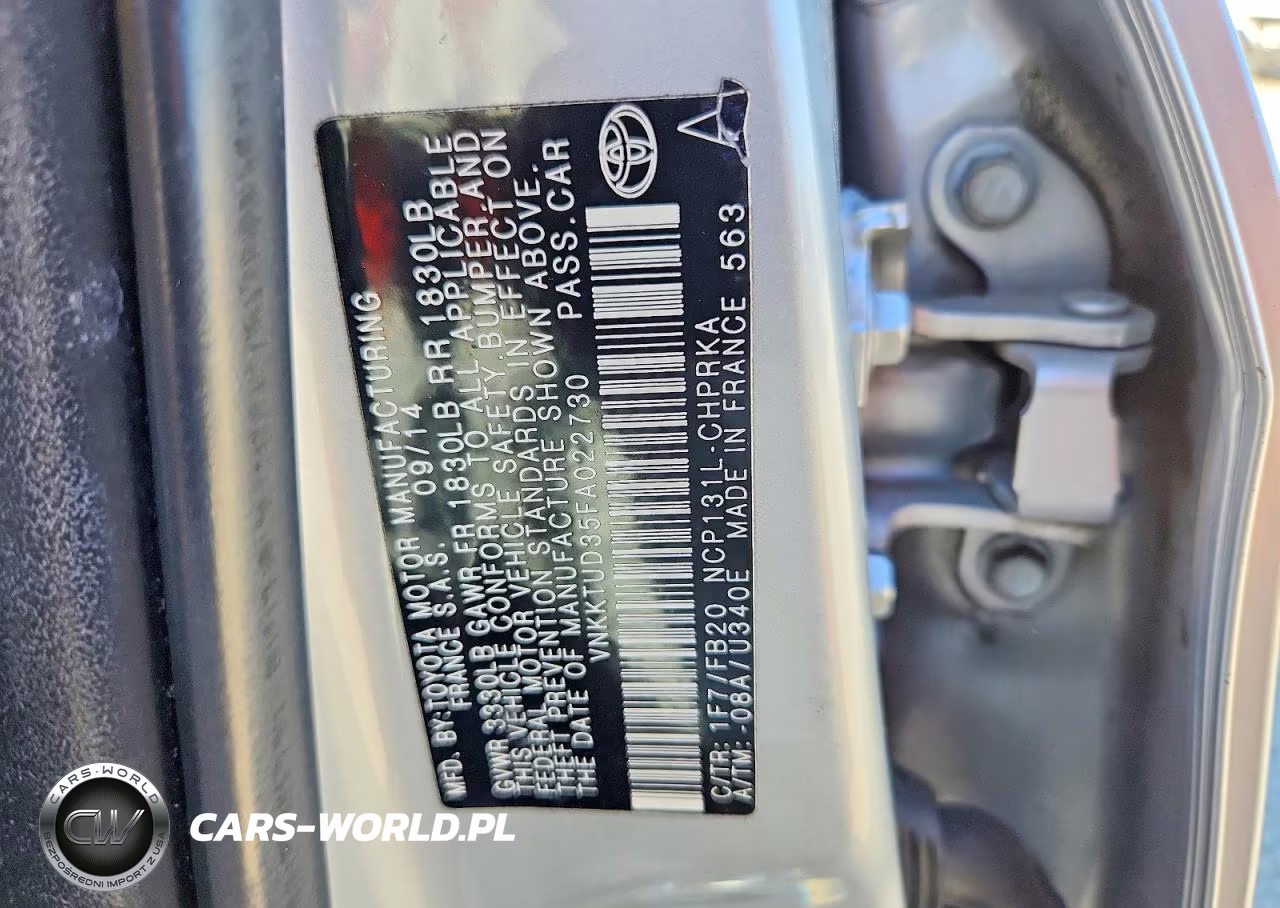 2015 Toyota Yaris 5-Door Le VIN:VNKKTUD35FA022730 - 12