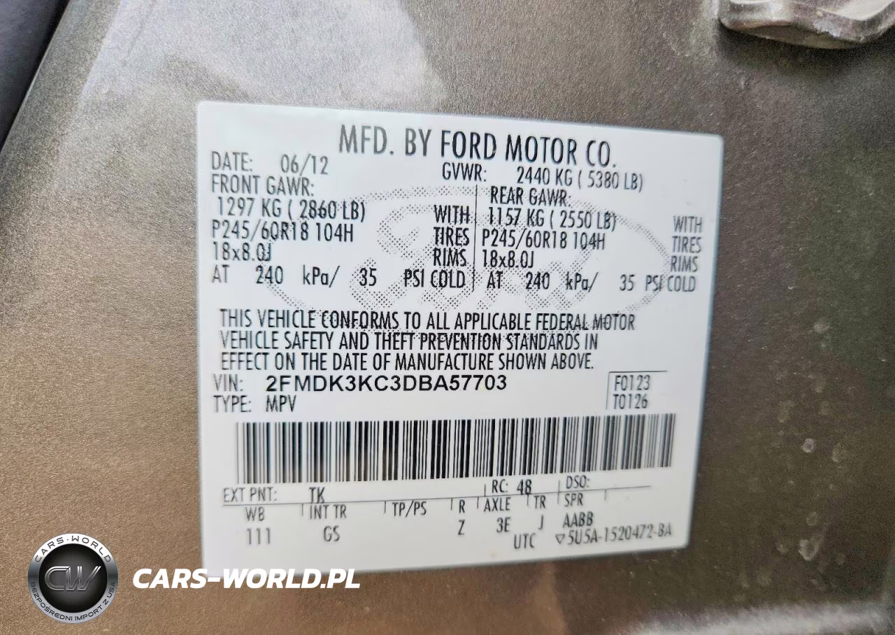 2013 Ford Edge Limited VIN:2FMDK3KC3DBA57703 - 13