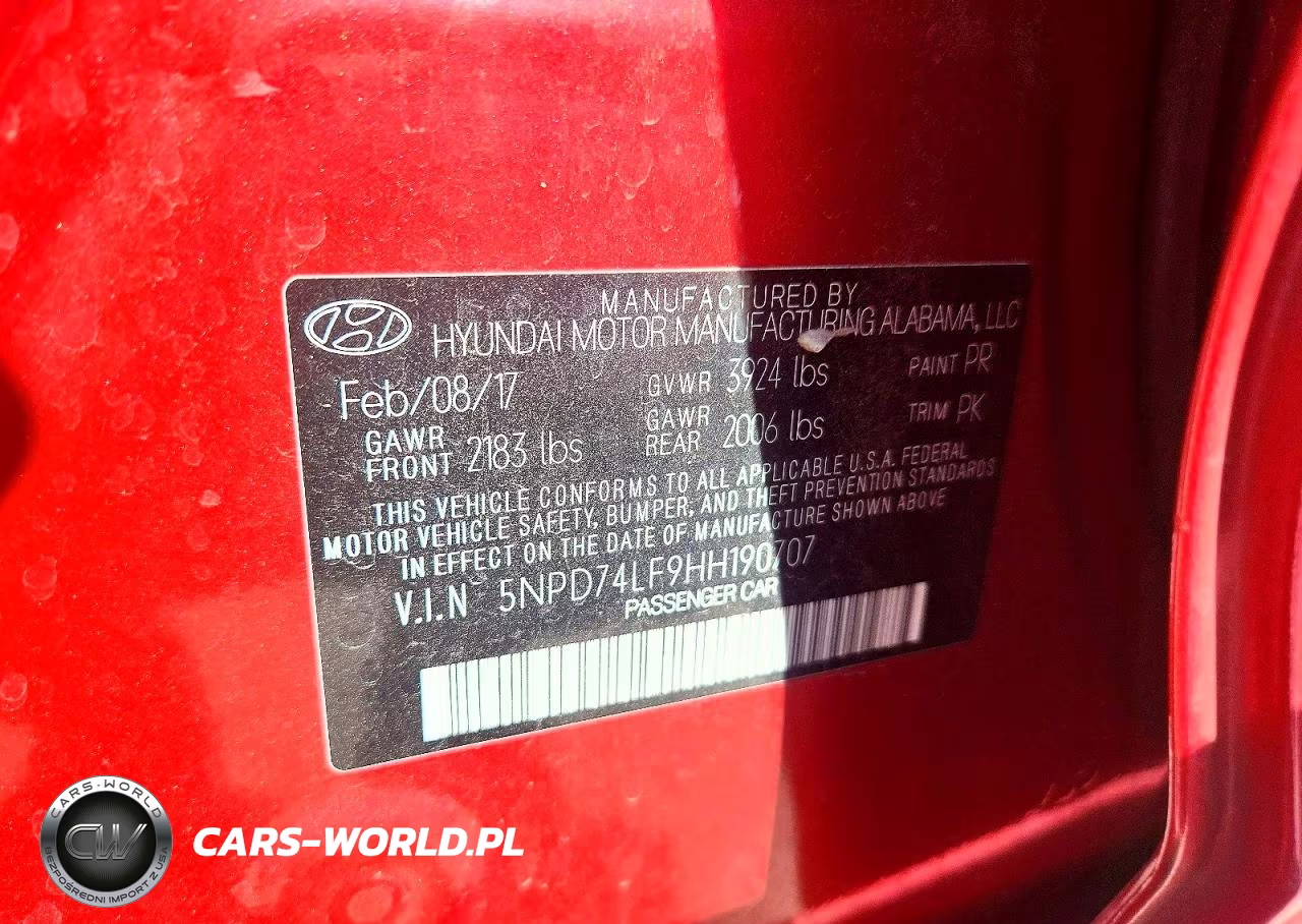 2017 Hyundai Elantra Se VIN:5NPD74LF9HH190707 - 12