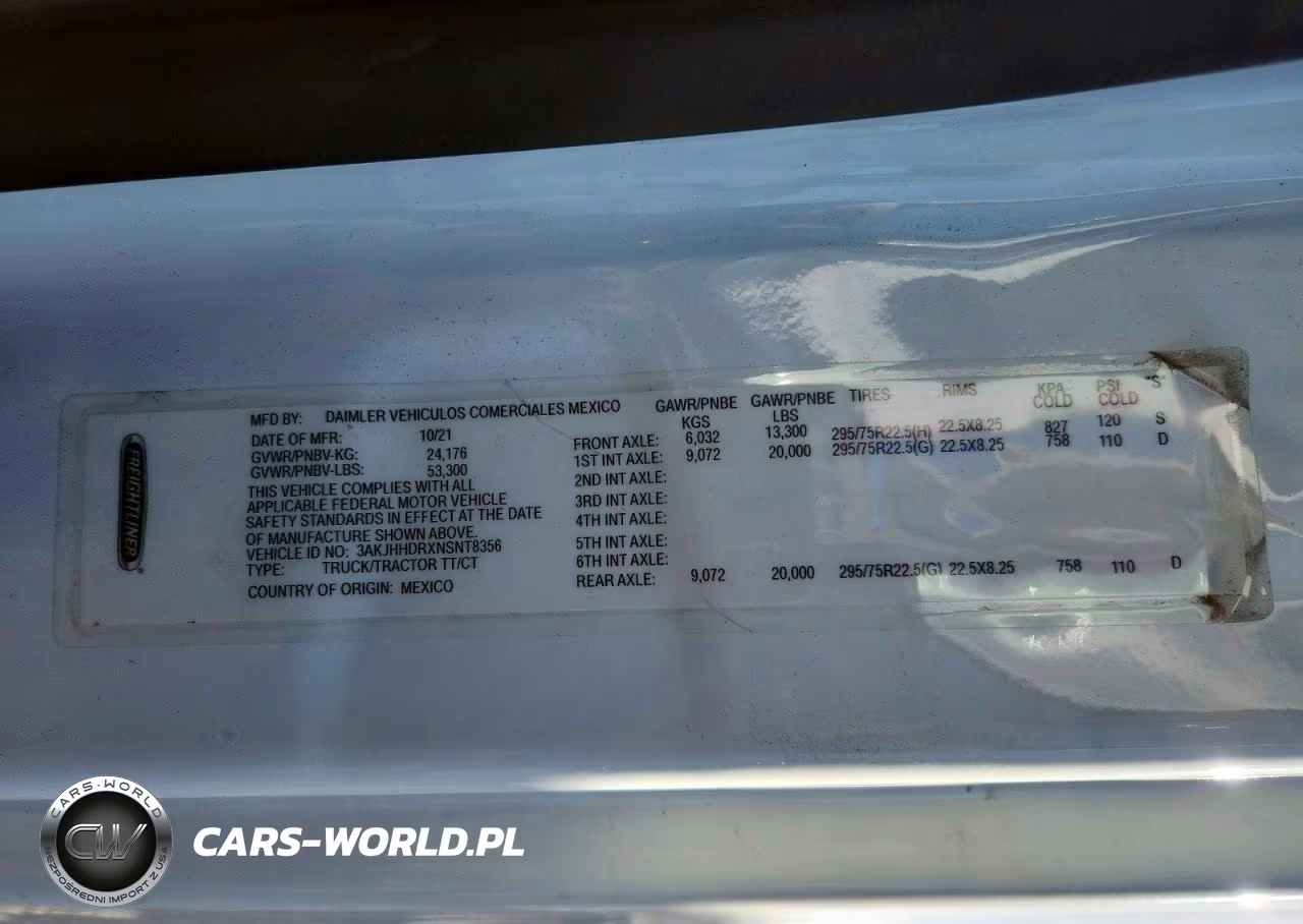 2022 Freightliner Cascadia Semi Truck VIN:3AKJHHDRXNSNT8356 - 12