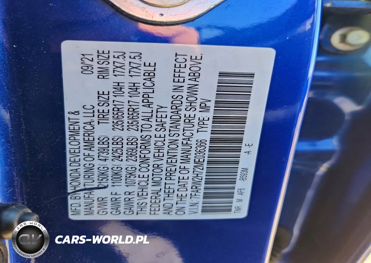HONDA CR-V SE VIN:7FARW2H72ME036366 - 13