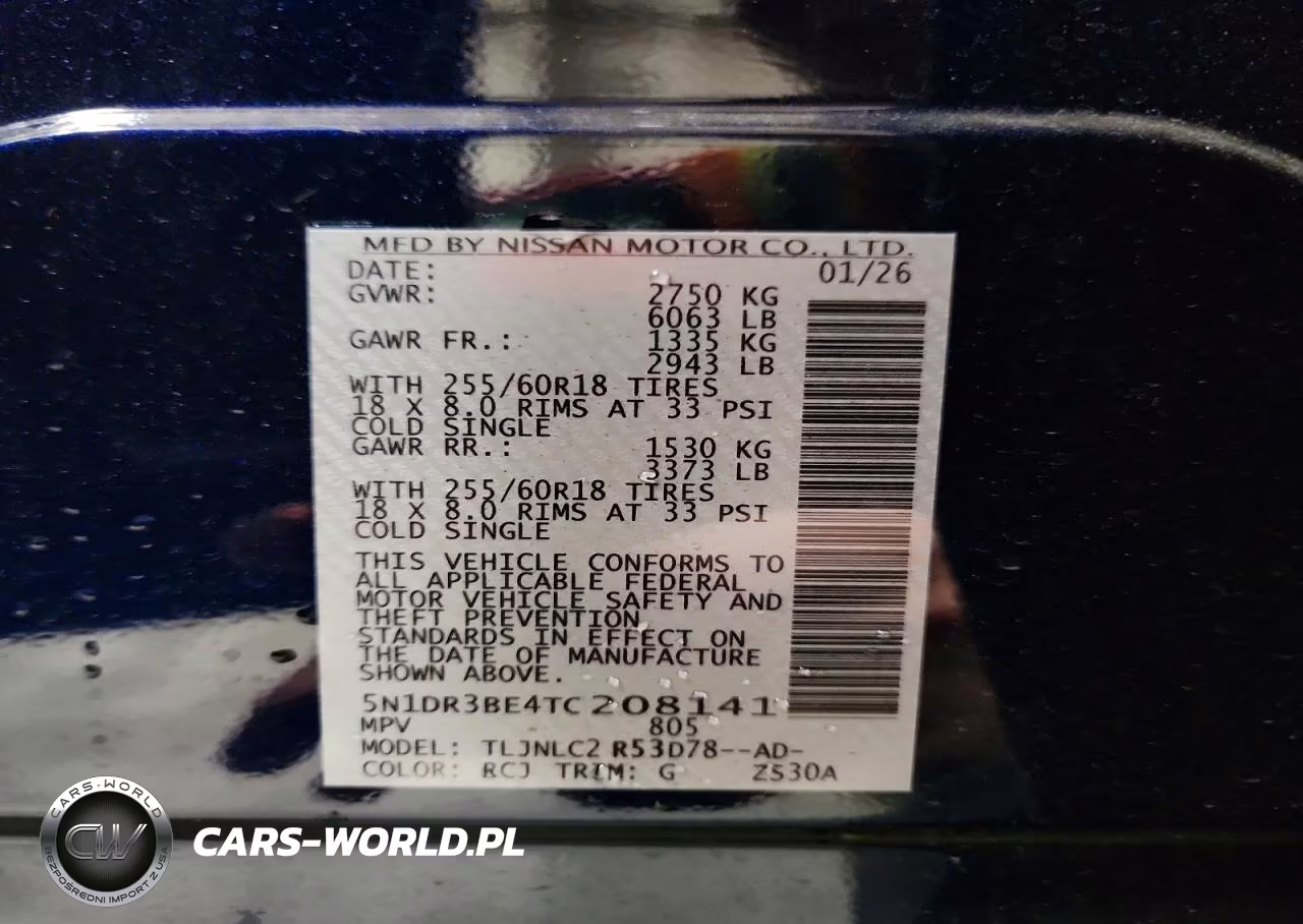 2026 Nissan Pathfinder Sv VIN:5N1DR3BE4TC208141 - 14