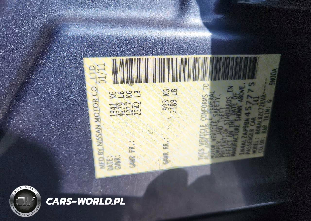 2011 Nissan Altima 2.5 VIN:1N4AL2AP9BN457775 - 13
