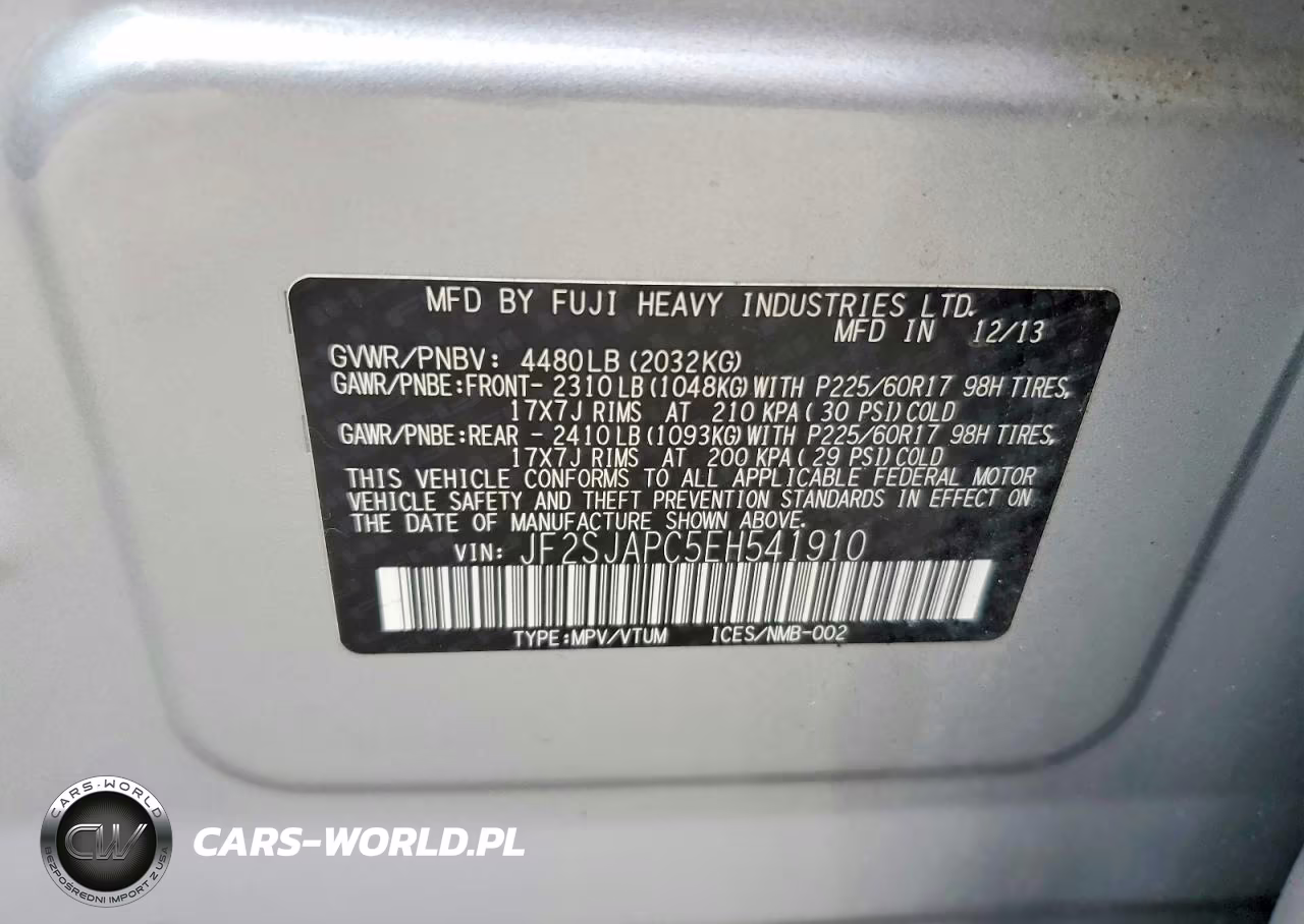 2014 Subaru Forester 2.5I Touring VIN:JF2SJAPC5EH541910 - 13