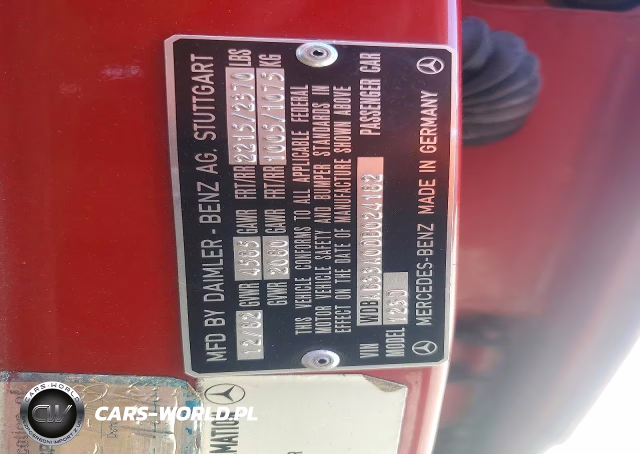 1983 Merz 300-Class VIN:WDBAB33A0DB024182 - 12