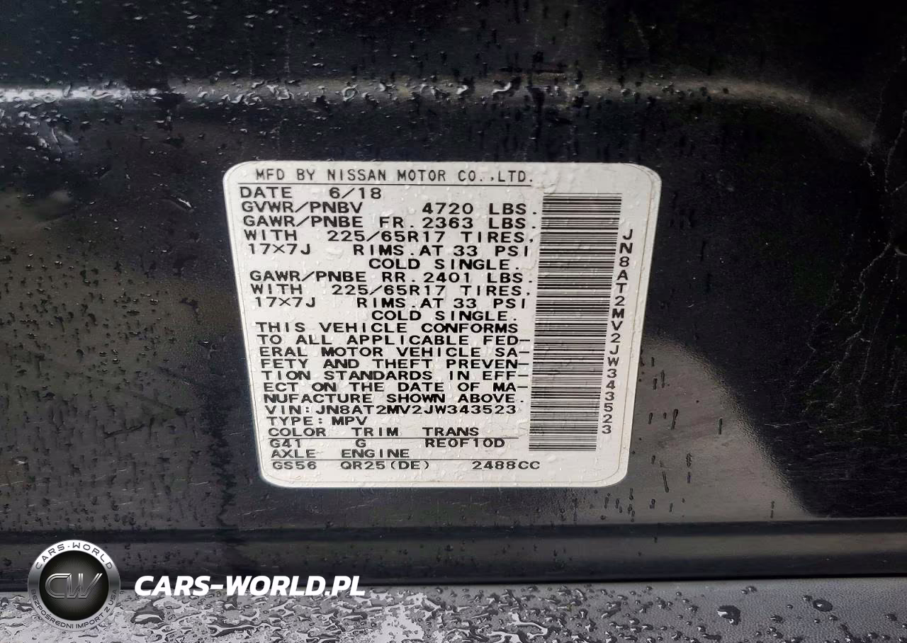 2018 Nissan Rogue Sv VIN:JN8AT2MV2JW343523 - 14