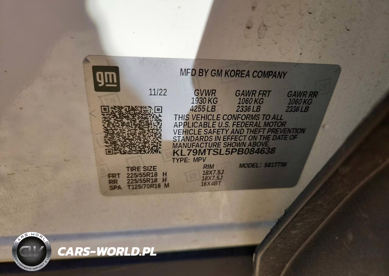 2023 Chevrolet Trailblazer Rs VIN:KL79MTSL5PB084638 - 14