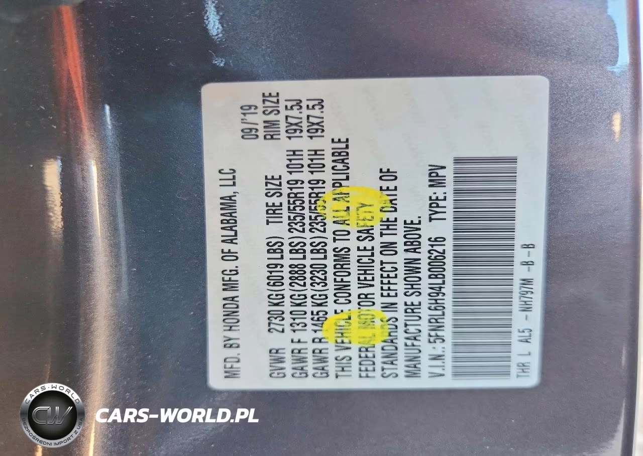 2020 Honda Odyssey Elite VIN:5FNRL6H94LB006216 - 13