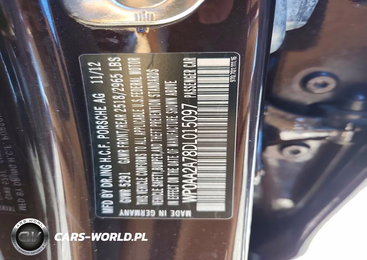 2013 Porsche Panamera 2 VIN:WP0AA2A78DL015097 - 12