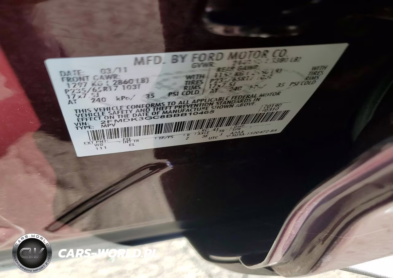 2011 Ford Edge Se VIN:2FMDK3GC8BBB10465 - 13