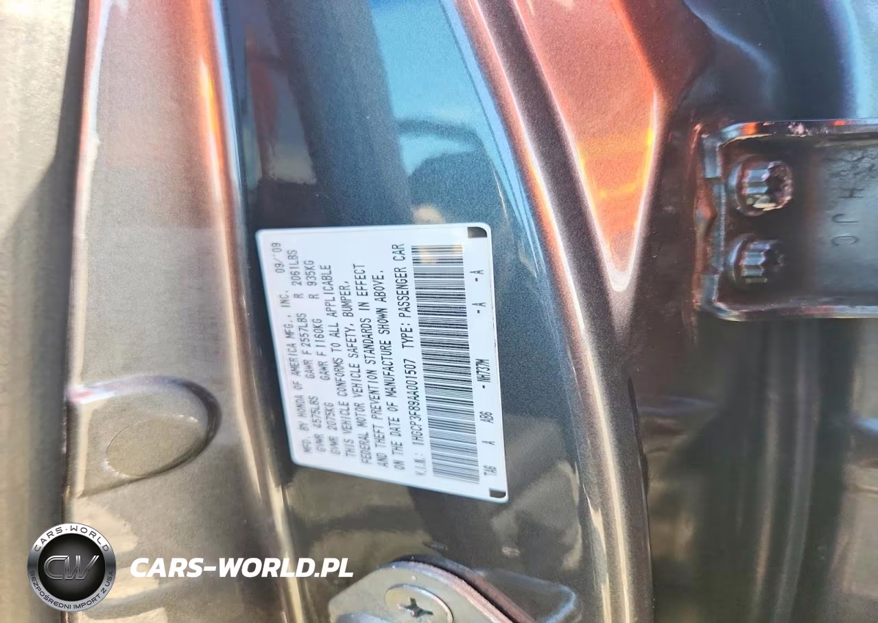 2010 Honda Accord Exl VIN:1HGCP3F89AA001507 - 12