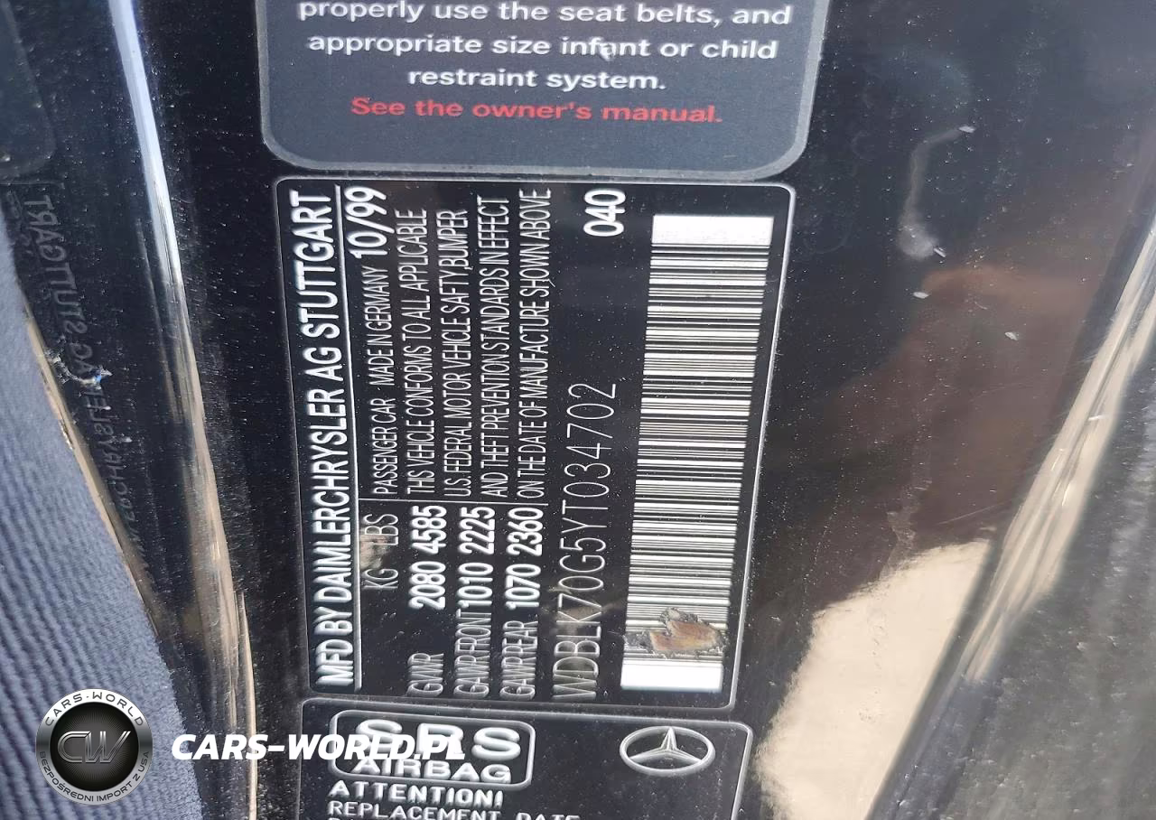 2000 Mercedes-Benz Clk 430 VIN:WDBLK70G5YT034702 - 12