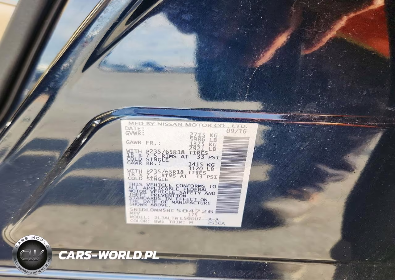 2017 Infiniti Qx60 Base VIN:5N1DL0MN5HC504726 - 13