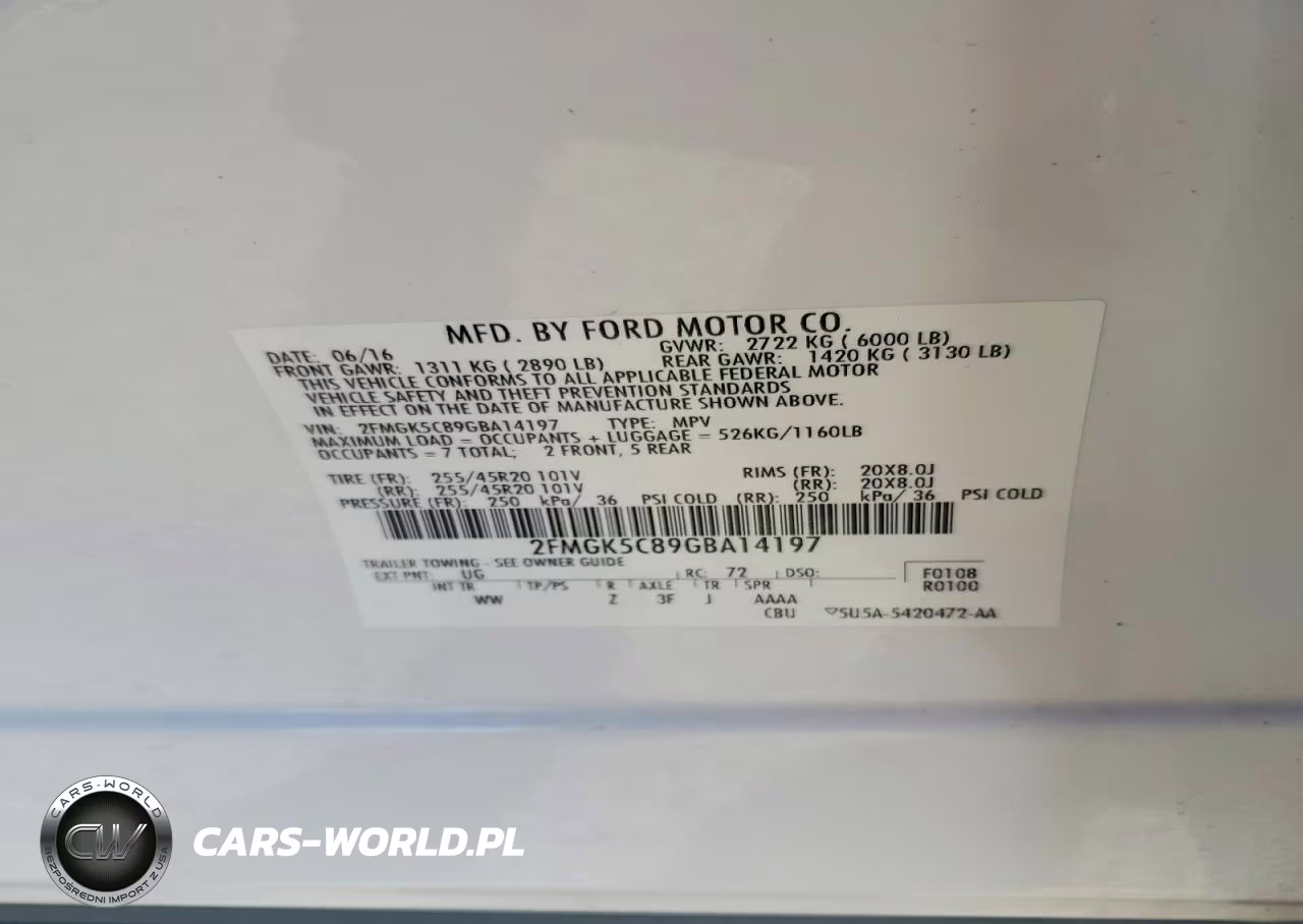 2016 Ford Flex Sel VIN:2FMGK5C89GBA14197 - 13