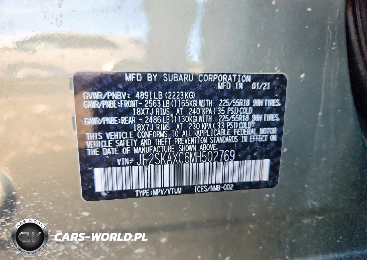 2021 Subaru Forester Touring VIN:JF2SKAXC6MH502769 - 14